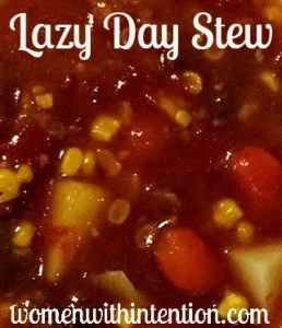 Lazy Day Stew is perfect for a day when it's cold and you want to eat something that's hearty, filling, and tasty.  Serve with fresh bread and it's a perfect combination!