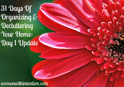 Who's ready for spring?  his decluttering & organizing challenge began when I was day dreaming about open windows, spring air, and no more sickness!  We'll be adding in some spring cleaning to get your home ready for spring!    Here's Day 1's Update!