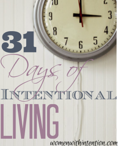 Welcome to 31 Days Of Intentional Living, beginning October 1st! Are you living your life or allowing life to happen to you? Do you ever wonder how your friends get so much done in a day? It's all about priorities, choices & actions! Come join in to live a life with intention and action!