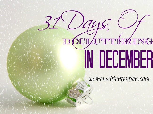 Are you tired of Christmas being over and having an entire home full of new stuff and no where to enjoy it?  What would happen if you had the house ready for the holidays before Christmas?   Join me in a new series December 1st- 31 Days Of Decluttering In December!