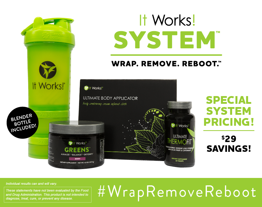 Did you set some health and wellness goals for January and are finding yourself burning out or still waiting to start? Maybe you've been exercising and just aren't seeing the results you are after. No problem you can still achieve your health and wellness goals! The answer is in three little words: It Works! System! Plus, right now when you order 1 box of wraps at my loyal customer price of $59, you get a second box FREE! 